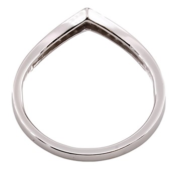 Platinum Diamond Wishbone Ring Size L